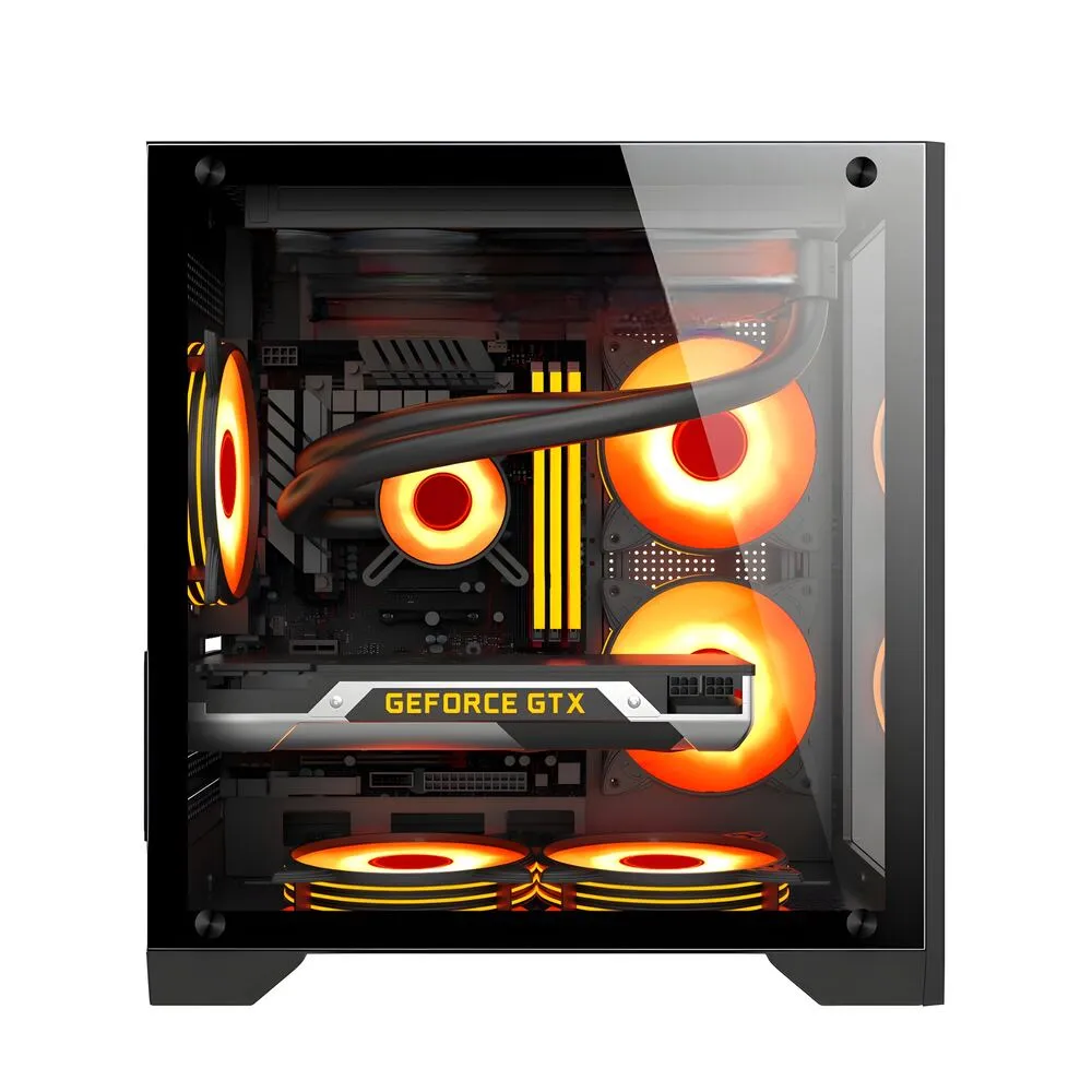 PC POWER ICE CUBE BK M-ATX GAMING CASING WITH 5 ARGB FAN - Image 3