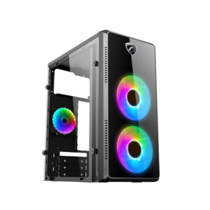 Alternative view of PC POWER PULSE FIRE X2 CASING WITH 3 FANS and 200W POWER SUPPLY