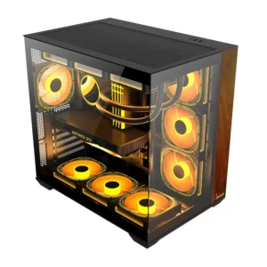 PC POWER DARK WOOD Casing With 10 FANS