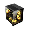 PC POWER OCEAN VIEW BK M-ATX GAMING CASING WITH 5 ARGB FAN - Image 3