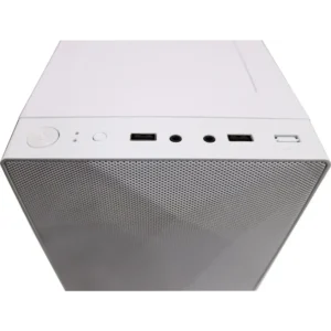 Alternative view of PC Power PP-X2603 WH Micro-Atx Shattered Web Mesh Computer Case