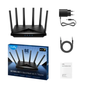 Alternative view of Cudy WR11000 BE11000 Mbps 2.5G Tri-Band Mesh Wi-Fi 7 Router