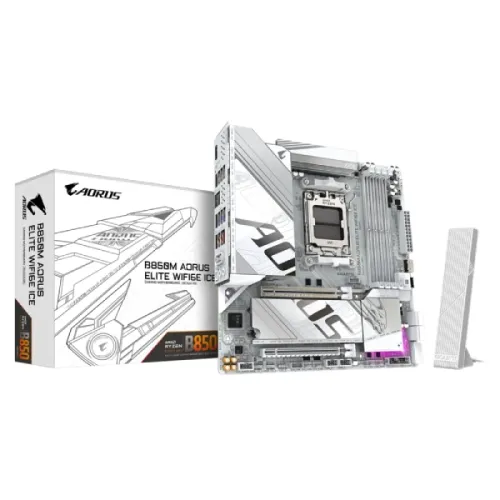 Gigabyte B850M Aorus Elite WF6E ICE Micro ATX AMD Motherboard