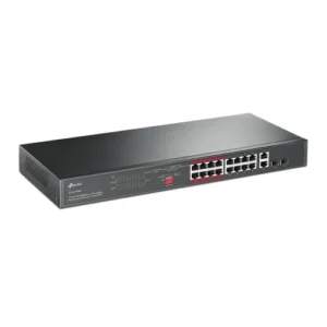 Alternative view of TP-Link TL-SL1218MP 16-Port 10/100 Mbps + 2-Port Gigabit Rackmount Switch with 16-Port PoE+