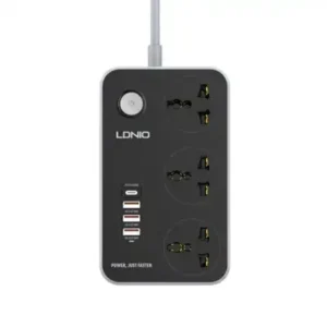 Alternative view of LDNIO SC3412 3 AC Outlets Universal Power Strip