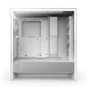 Alternative view of NZXT H5 Flow RGB 2024 Compact Mid-tower Airflow Casing White