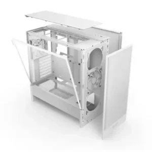 Alternative view of NZXT H5 Flow 2024 Compact Mid-tower Airflow Casing White